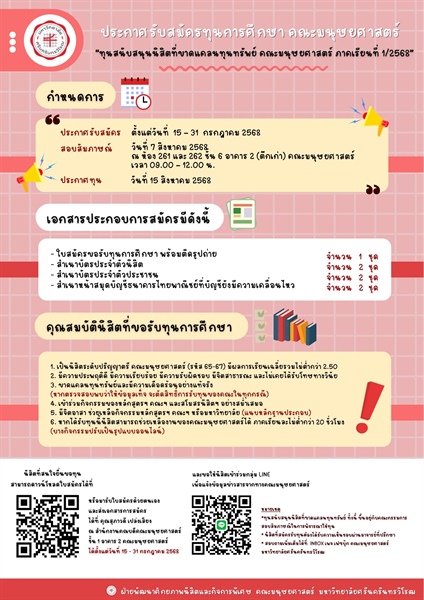 ประกาศรับสมัครทุนการศึกษา Equity Scholarship