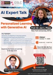 [ประชาสัมพันธ์จากหน่วยงานภายนอก] ขอเชิญเข้าร่วมฟัง AI Expert Talk โดย Prof. Jan Plass ศาสตราจารย์จาก NYU ในหัวข้อ: “Personalized Learning with Generative AI”