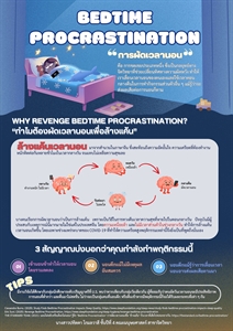 [ผลงานนิสิต] ผลงานสร้างสรรค์สื่อให้ความรู้ทางจิตวิทยา ในหัวข้อ "BEDTIME PROCRASTINATION การผัดเวลานอน" จากนิสิตได้รับทุนการศึกษา “ทุนสนับสนุนศักยภาพการศึกษาด้านจิตวิทยา”