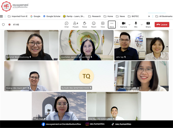 การประชุมความร่วมมือทางวิชาการระหว่างคณะมนุษยศาสตร์ มศว และ Diplomatic Academy of Vietnam (DAV)