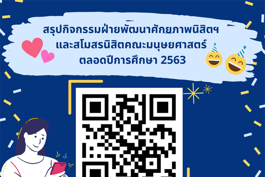 สรุปกิจกรรมฝ่ายพัฒนาศักยภาพนิสิตฯ และสโมสรนิสิตคณะมนุษยศาสตร์...