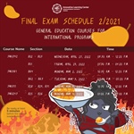 Final Exam Schedule 2/2021 General Education Courses for International Programs