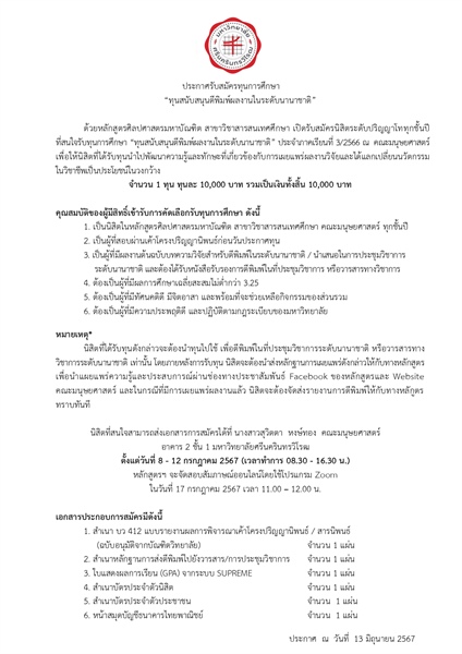 📌ประกาศรับสมัครทุนการศึกษา  หลักสูตรศิลปศาสตรมหาบัณฑิต สาขาวิชาสารสนเทศศึกษา เปิดรับสมัครนิสิตระดับปริญญาโททุกชั้นปี ที่สนใจรับทุนการศึกษา  🌟“ทุนสนับสนุนตีพิมพ์ผลงานในระดับนานาชาติ”🌟