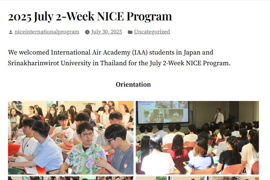 Being at the University of Hawaii at Manoa as participants of NICE...