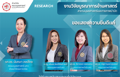 คณะมนุษยศาสตร์ ขอแสดงความยินดีแก่ รองศาสตราจารย์ ดร. นันทนา วงษ์ไทย...