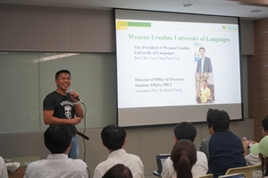 Wenzao Ursuline University of Languages Visits Classroom to Strengthen Collaboration.