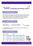 Tandem Language Exchange Online ขอเชิญชวนนิสิตเข้าร่วมพูดคุยกับนักศึกษาชาวญี่ปุ่นจากมหาวิทยาลัยเมจิ ผ่านช่องทางออนไลน์