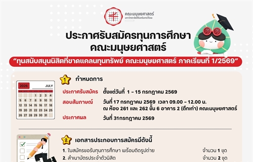 [ประกาศรับสมัครทุนการศึกษา Equity Scholarship]...