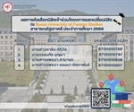 ผลการคัดเลือกนิสิตเข้าร่วมโครงการแลกเปลี่ยนนิสิต  ณ Busan University of Foreign Studies สาธารณรัฐเกาหลี ประจำการศึกษา 2569