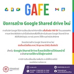 ประกาศ ปิดการสร้าง Google Shared drive ใหม่