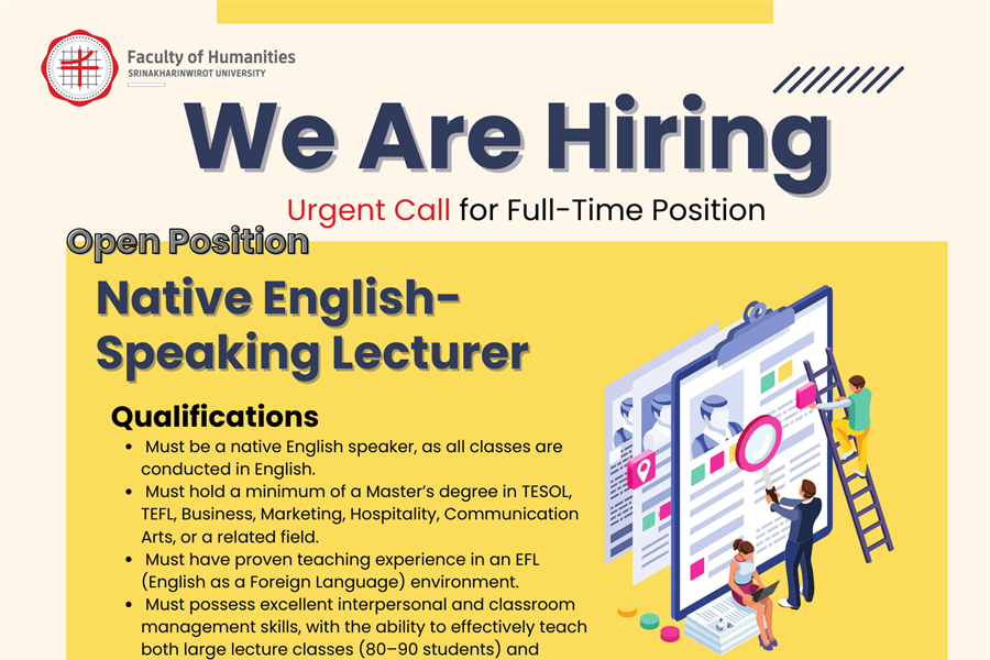 📢 We Are Hiring Native English-Speaking Lecturer 🚨 (Urgent Call for...