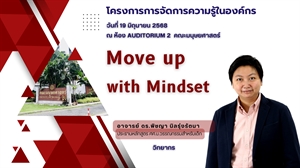 โครงการจัดการความรู้ในองค์กร “Move up with Mindset” ได้รับเกียรติ จาก อาจารย์ ดร. พิชญา นิลรุ่งรัตนา ประธานหลักสูตร ศศ.บ. สาขาวิชาวรรณกรรมสำหรับเด็ก เป็นวิทยากร