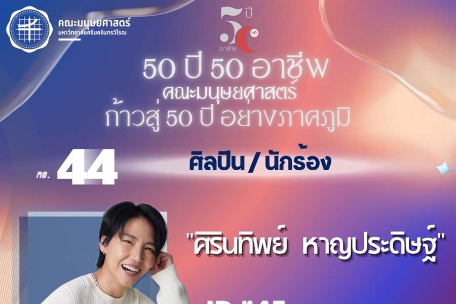 #44 ศิรินทิพย์  หาญประดิษฐ์  ศิษย์เก่า ศศ.บ. สาขาวิชาภาษาอังกฤษ ศิลปิน/...